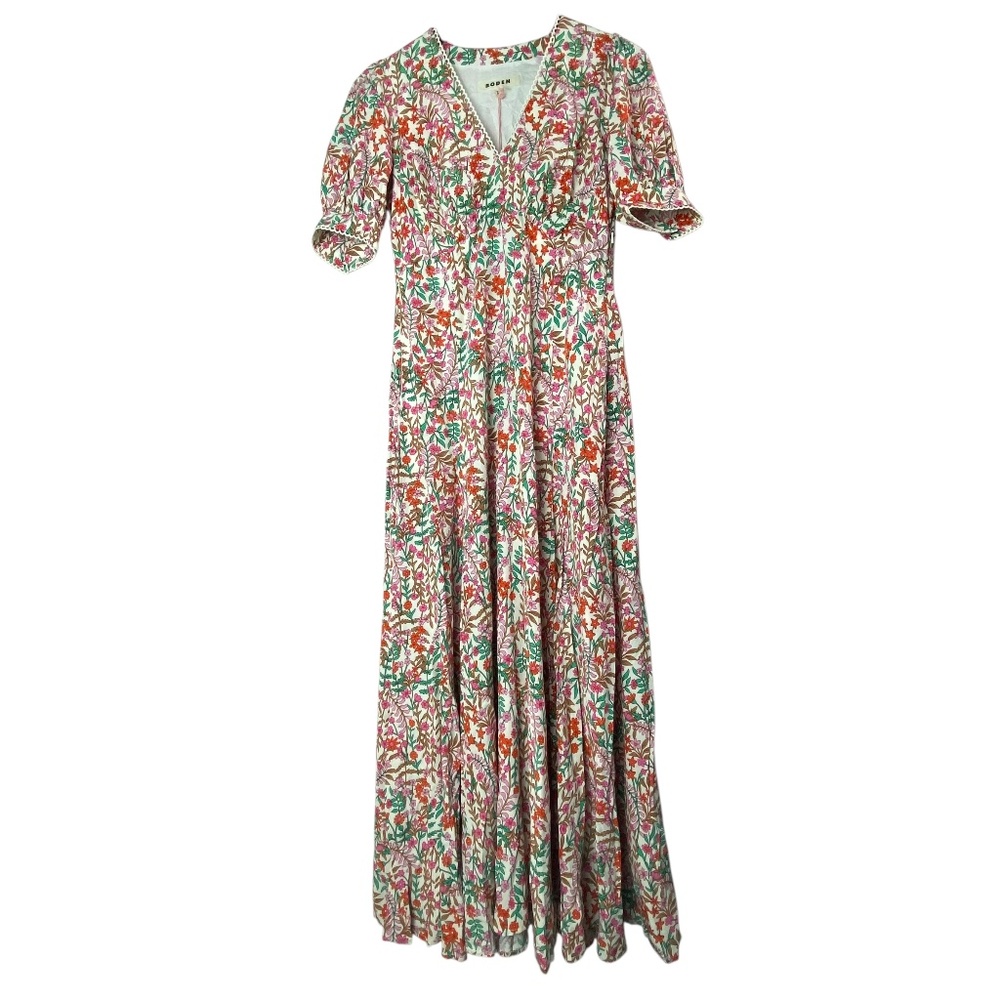 BODEN Rosie Godet Tea Dress in Foliage Bud Size 4- NWT - Picture 4 of 15